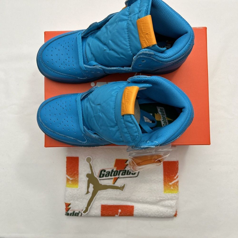 Size 6.5 - Air Jordan 1 Retro OG G8RD High Blue‎ Lagoon SKU #2961 - Picture 3 of 9